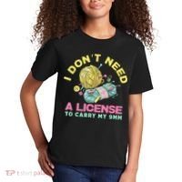 I Don't Need A License To Carry My 9mm Crocheting Lover Kids T-Shirt thumb 2