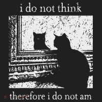 I Do Not Think Therefore I Do Not Am Cat Meme Beanie thumb 2