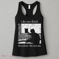 I Do Not Think Therefore I Do Not Am Cat Meme Women's Tank Top thumb 3