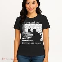 I Do Not Think Therefore I Do Not Am Cat Meme Women's T-Shirt thumb 4