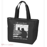 I Do Not Think Therefore I Do Not Am Cat Meme Tote Bag thumb 3