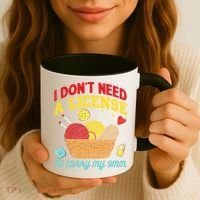 I Don't Need A License To Carry My 9mm Gift Crocheting Lover Gift Coffee Mug thumb 3