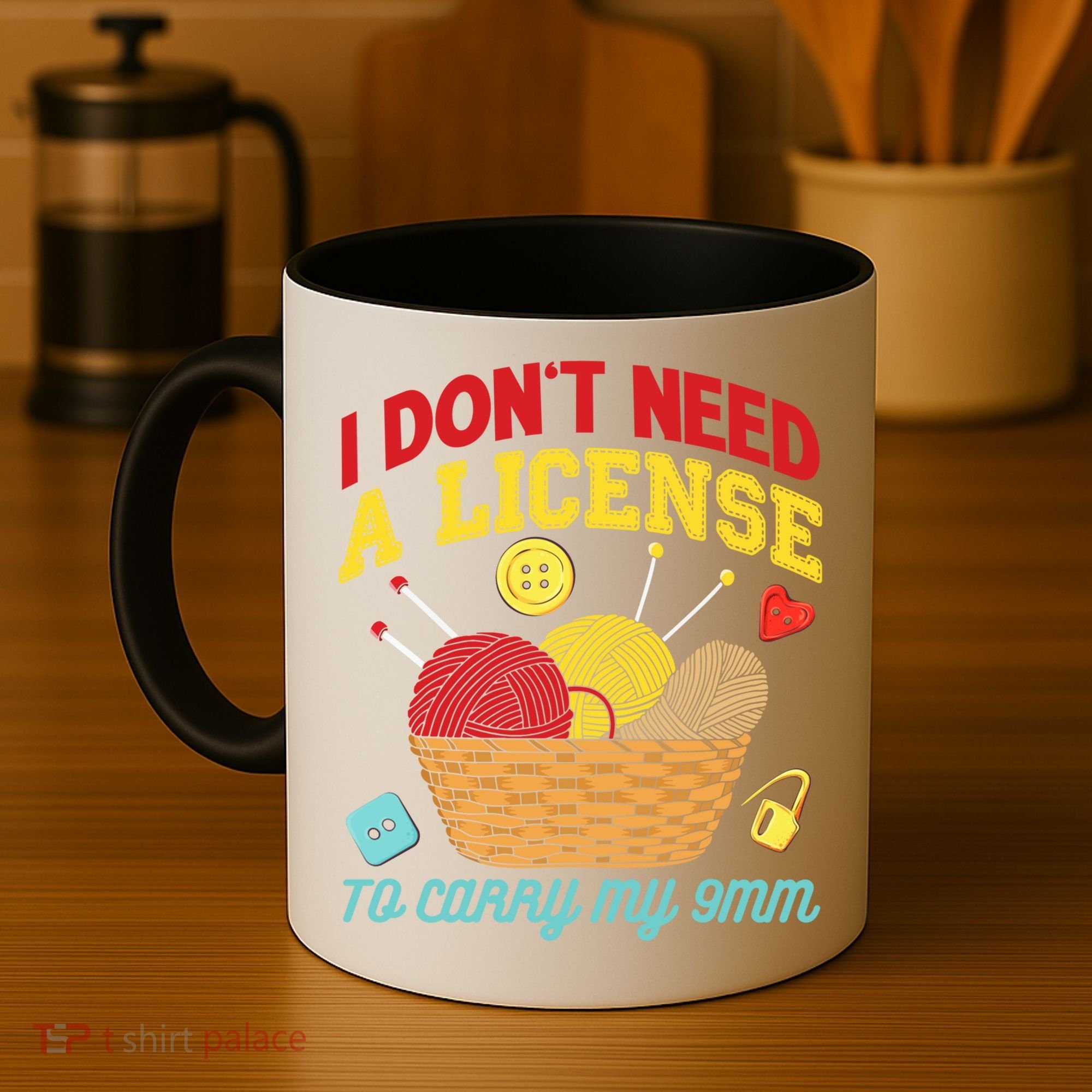 I Don't Need A License To Carry My 9mm Gift Crocheting Lover Gift Coffee Mug