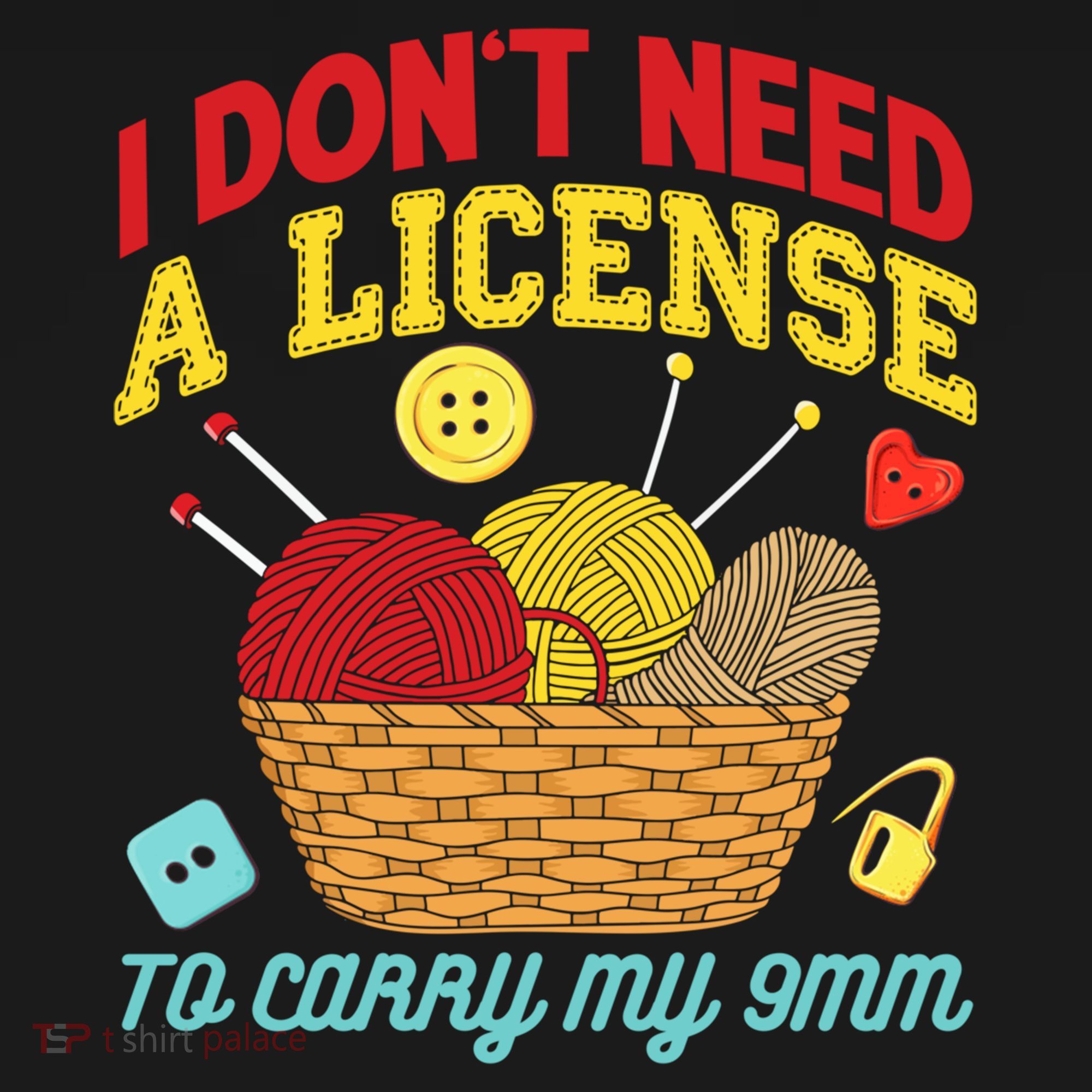 I Don't Need A License To Carry My 9mm Gift Crocheting Lover Gift Pajama Set
