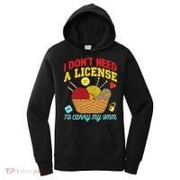 I Don't Need A License To Carry My 9mm Gift Crocheting Lover Gift Women's Hoodie thumb 0