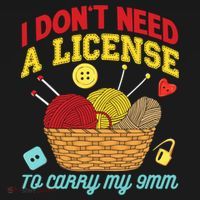 I Don't Need A License To Carry My 9mm Gift Crocheting Lover Gift Women's Hoodie thumb 2
