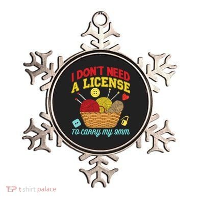 I Don't Need A License To Carry My 9mm Gift Crocheting Lover Gift Ornament