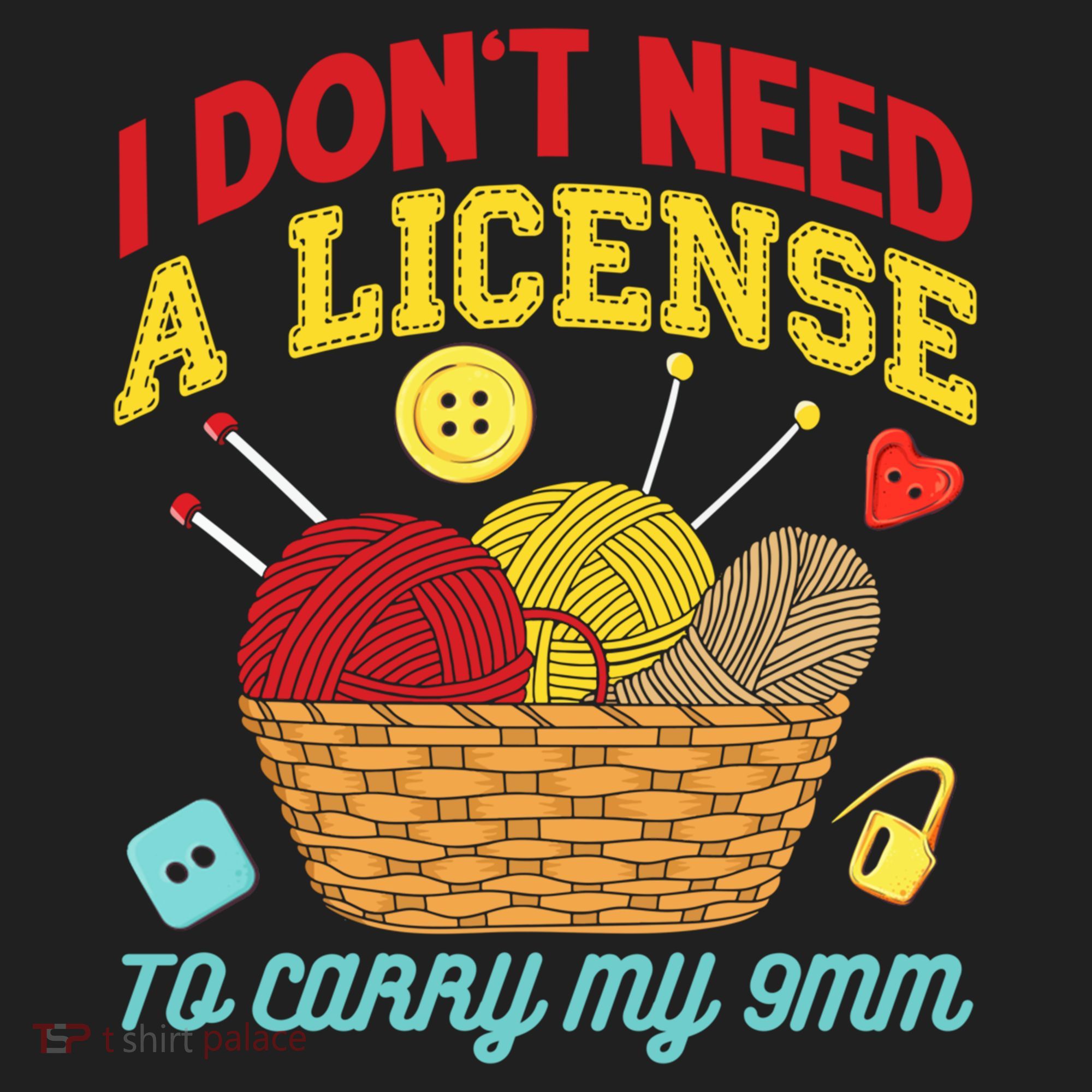 I Don't Need A License To Carry My 9mm Gift Crocheting Lover Gift Golf Towel