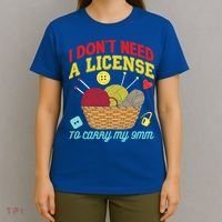 I Don't Need A License To Carry My 9mm Gift Crocheting Lover Gift T-Shirt thumb 4