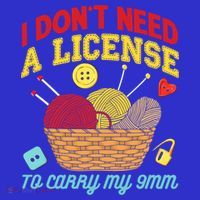 I Don't Need A License To Carry My 9mm Gift Crocheting Lover Gift Mousepad thumb 1