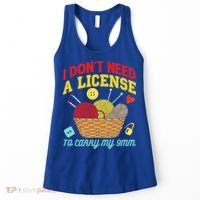 I Don't Need A License To Carry My 9mm Gift Crocheting Lover Gift Women's Tank Top thumb 0