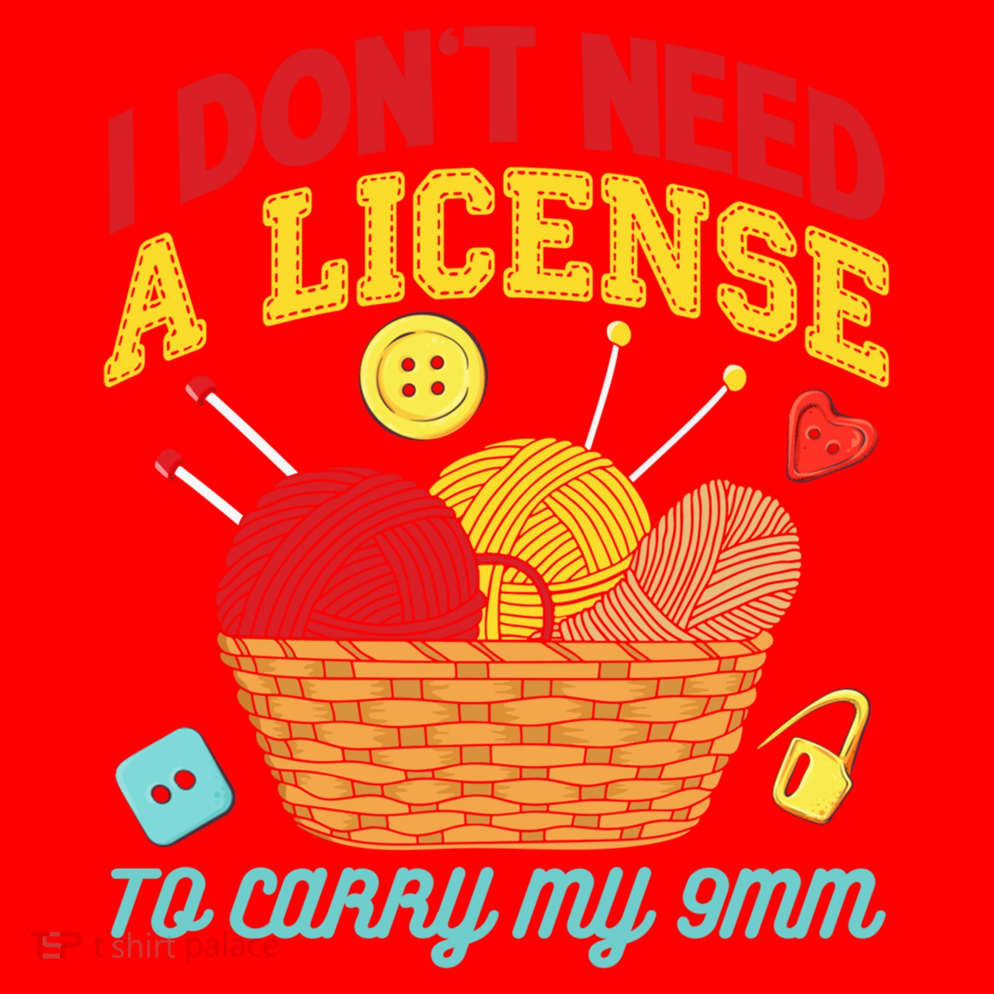 I Don't Need A License To Carry My 9mm Gift Crocheting Lover Gift Santa Hat