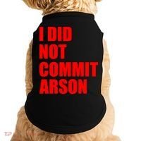 I Did Not Commit Arson Red Logo Doggie Tank thumb 0