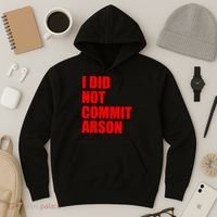 I Did Not Commit Arson Red Logo Hoodie thumb 3