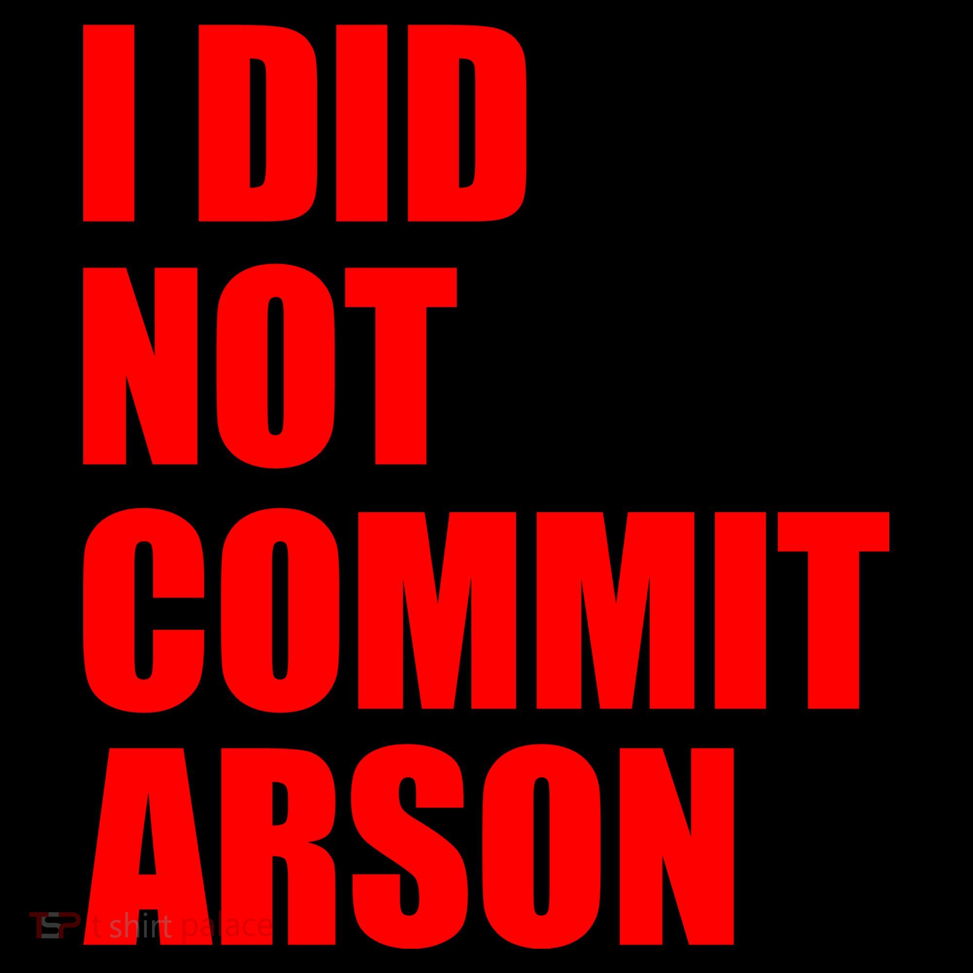 I Did Not Commit Arson Red Logo Backpack