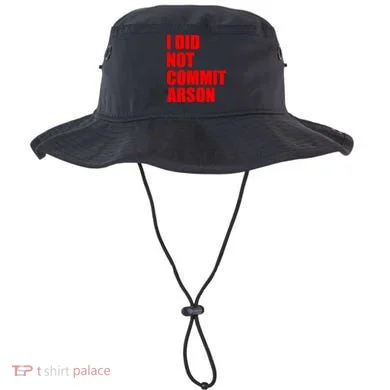 I Did Not Commit Arson Red Logo Bucket Hat