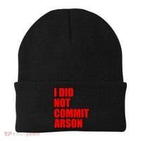 I Did Not Commit Arson Red Logo Beanie thumb 0