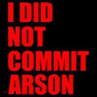I Did Not Commit Arson Red Logo Mousepad thumb 1