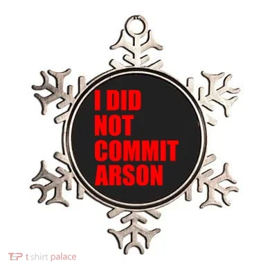 I Did Not Commit Arson Red Logo Ornament
