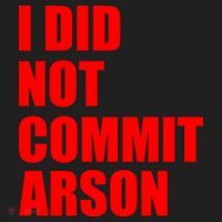 I Did Not Commit Arson Red Logo Golf Towel thumb 3