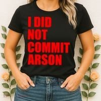 I Did Not Commit Arson Red Logo Women's T-Shirt thumb 2