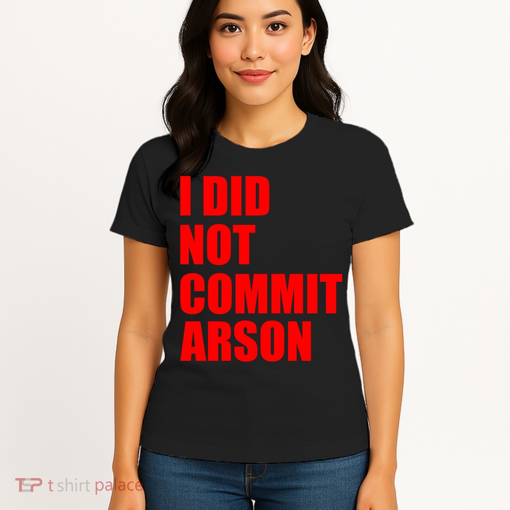 I Did Not Commit Arson Red Logo Women's T-Shirt