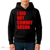 I Did Not Commit Arson Red Logo Kids Hoodie thumb 4