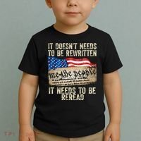 It Doesnt Need To Be Rewritten Constitution Flag Usa Toddler T-Shirt thumb 2