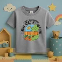 I Don't Need Therapy I Just Need My Garden Funny Toddler T-Shirt thumb 3
