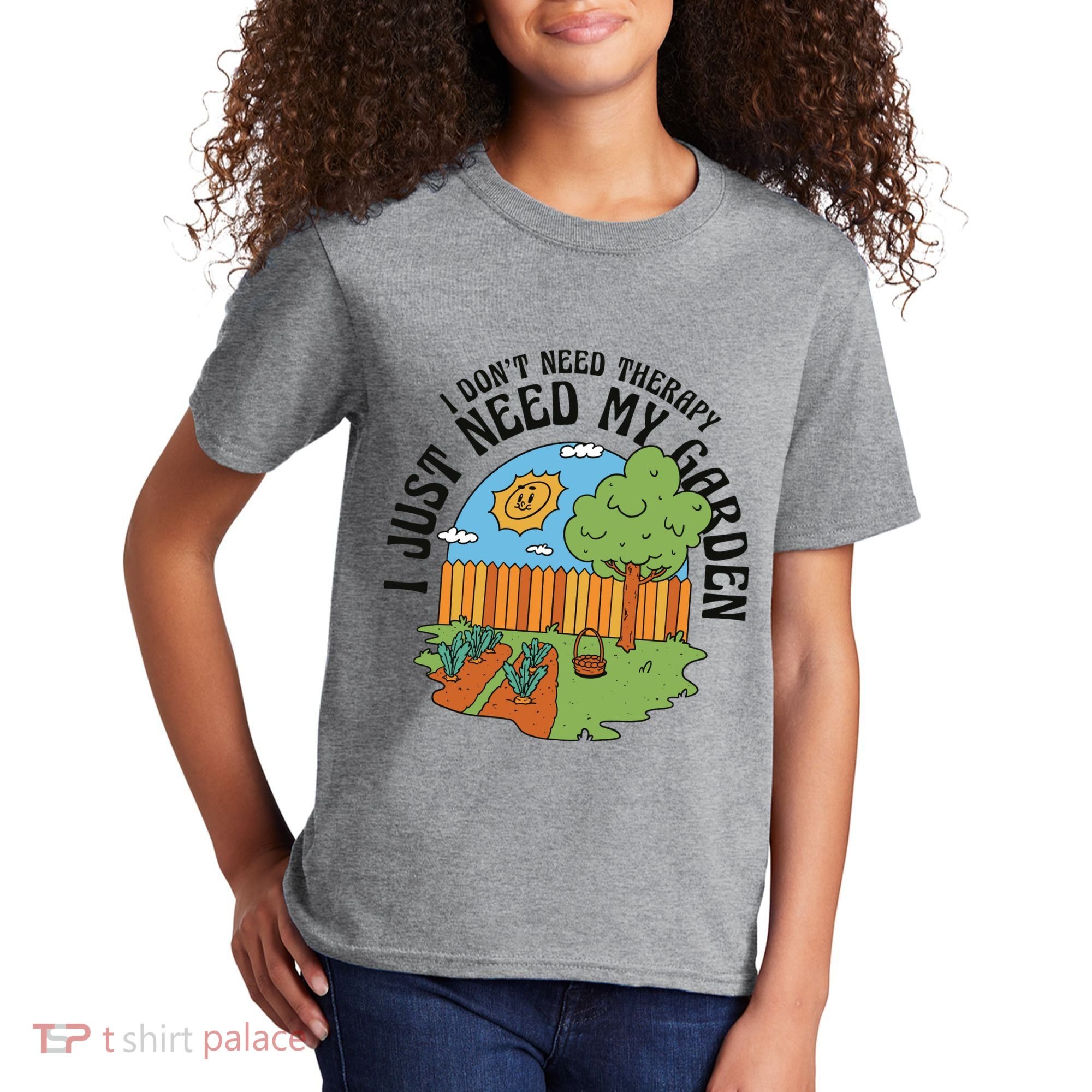 I Don't Need Therapy I Just Need My Garden Funny Kids T-Shirt