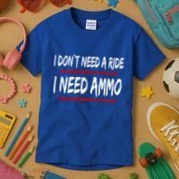 I Don't Need A Ride I Need Ammo Ukraine Kids T-Shirt thumb 3