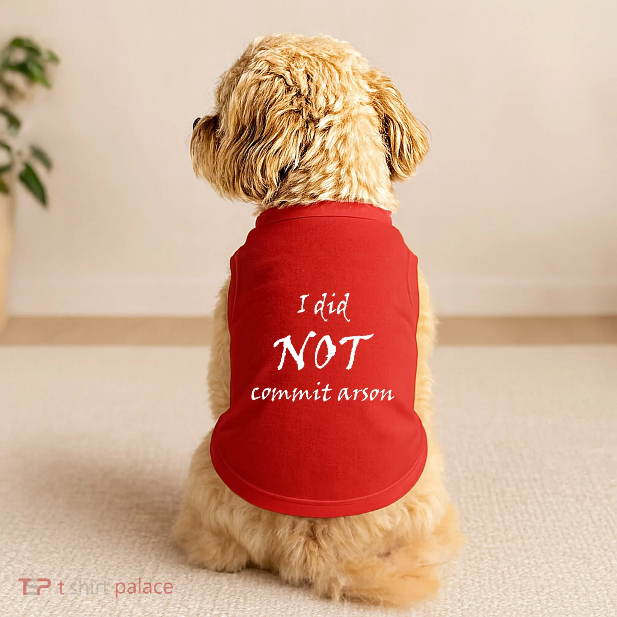 I Did Not Commit Arson Funny Quote Doggie Tank