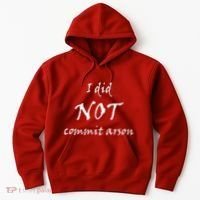 I Did Not Commit Arson Funny Quote Hoodie thumb 0