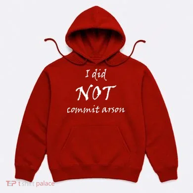 I Did Not Commit Arson Funny Quote Hoodie