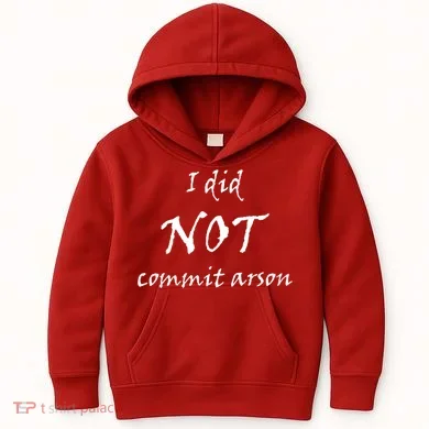 I Did Not Commit Arson Funny Quote Kids Hoodie
