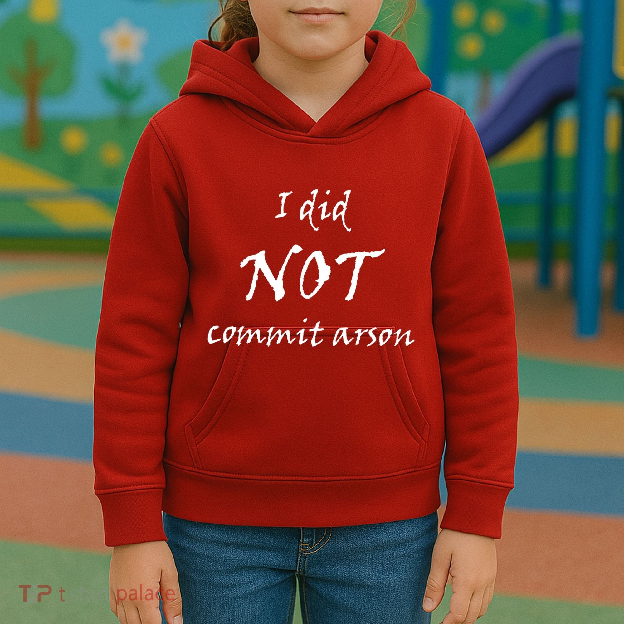 I Did Not Commit Arson Funny Quote Kids Hoodie