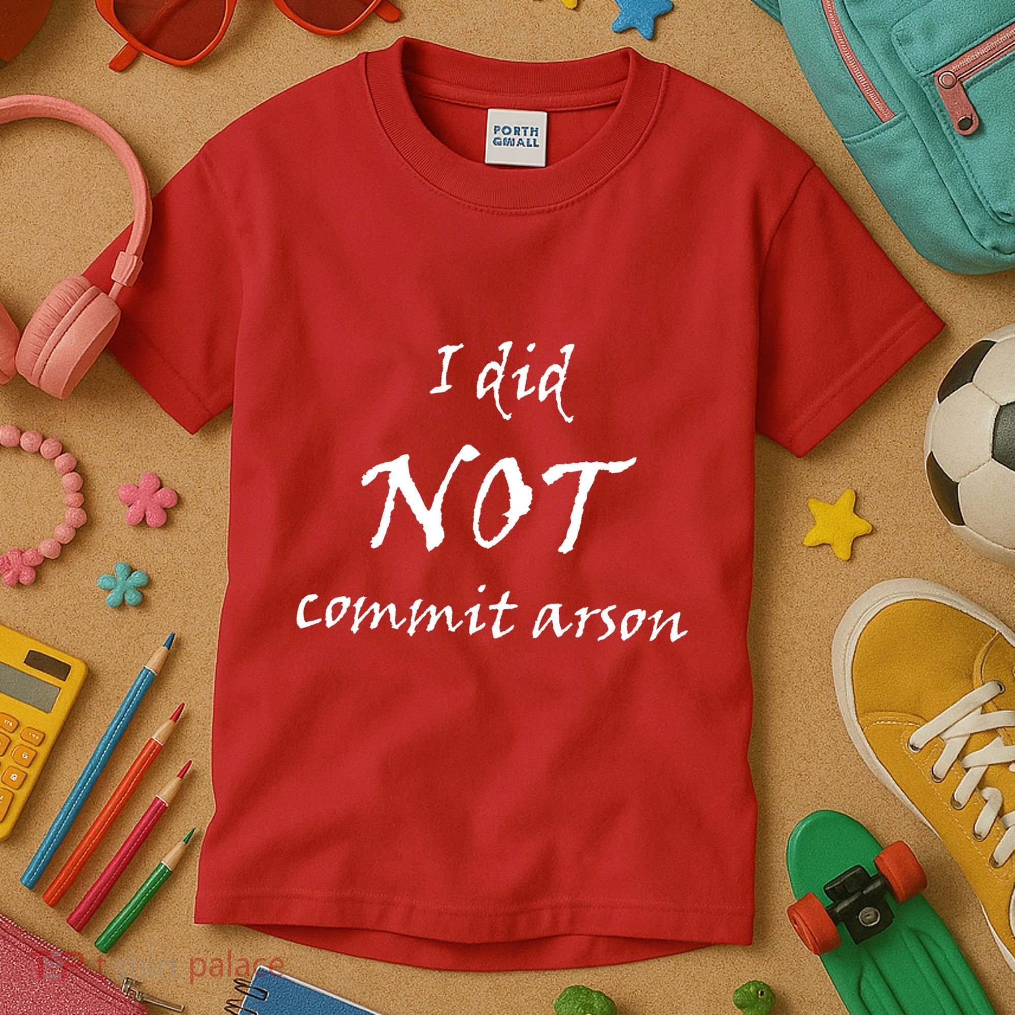 I Did Not Commit Arson Funny Quote Kids T-Shirt