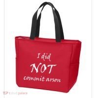 I Did Not Commit Arson Funny Quote Tote Bag thumb 3