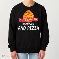 I Dream Of Softball And Pizza For Softball Players Women's Sweatshirt thumb 0