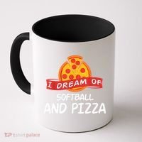 I Dream Of Softball And Pizza For Softball Players Coffee Mug thumb 0
