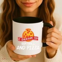 I Dream Of Softball And Pizza For Softball Players Coffee Mug thumb 3