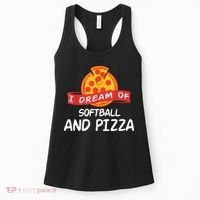 I Dream Of Softball And Pizza For Softball Players Women's Tank Top thumb 0