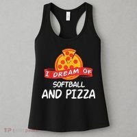 I Dream Of Softball And Pizza For Softball Players Women's Tank Top thumb 3