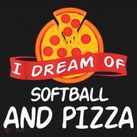 I Dream Of Softball And Pizza For Softball Players Baby Bodysuit thumb 2