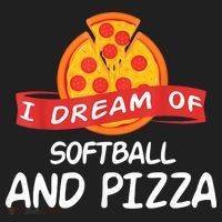 I Dream Of Softball And Pizza For Softball Players Hat thumb 2