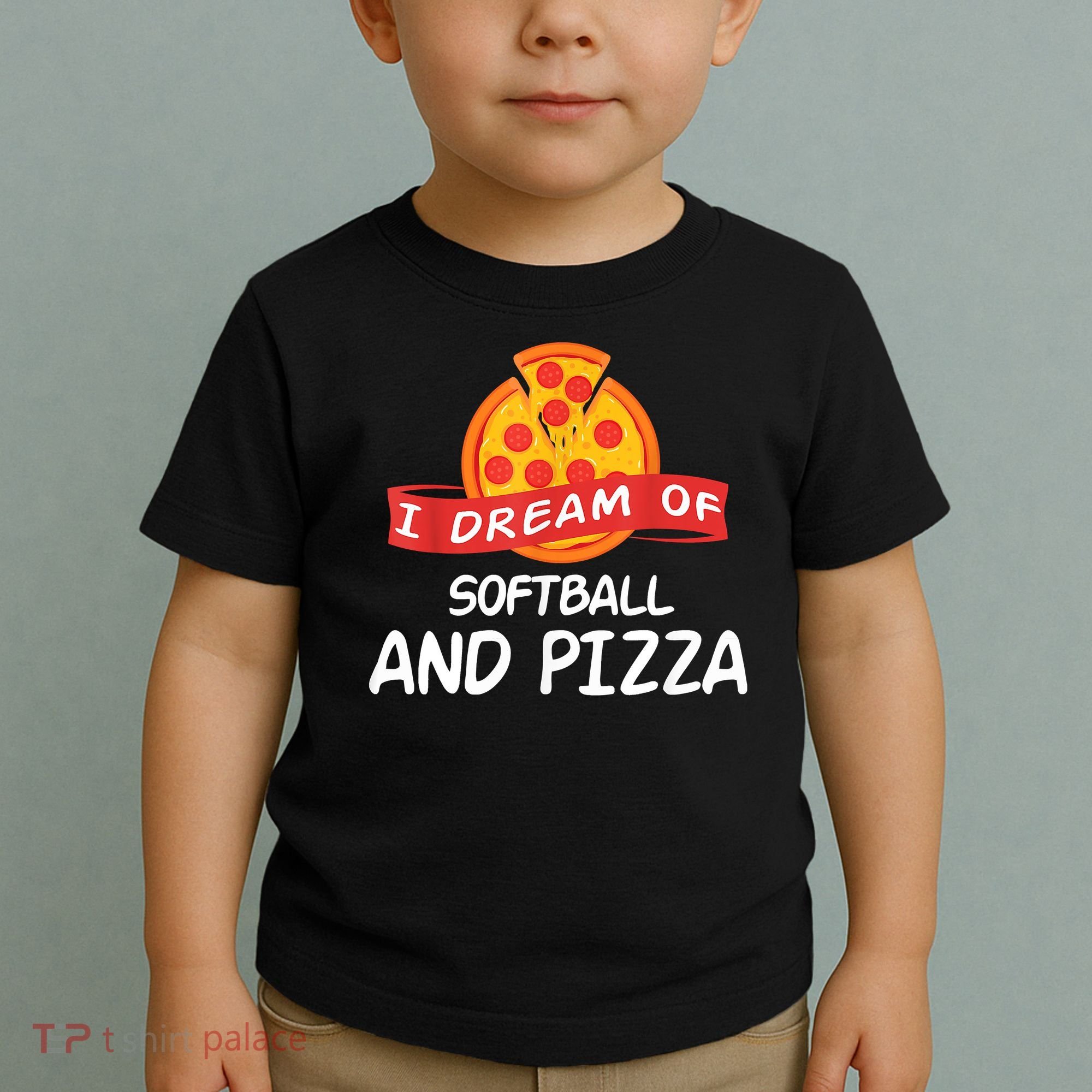 I Dream Of Softball And Pizza For Softball Players Toddler T-Shirt