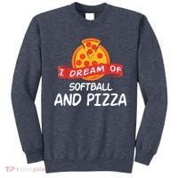 I Dream Of Softball And Pizza For Softball Players Sweatshirt thumb 0