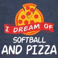 I Dream Of Softball And Pizza For Softball Players Sweatshirt thumb 3