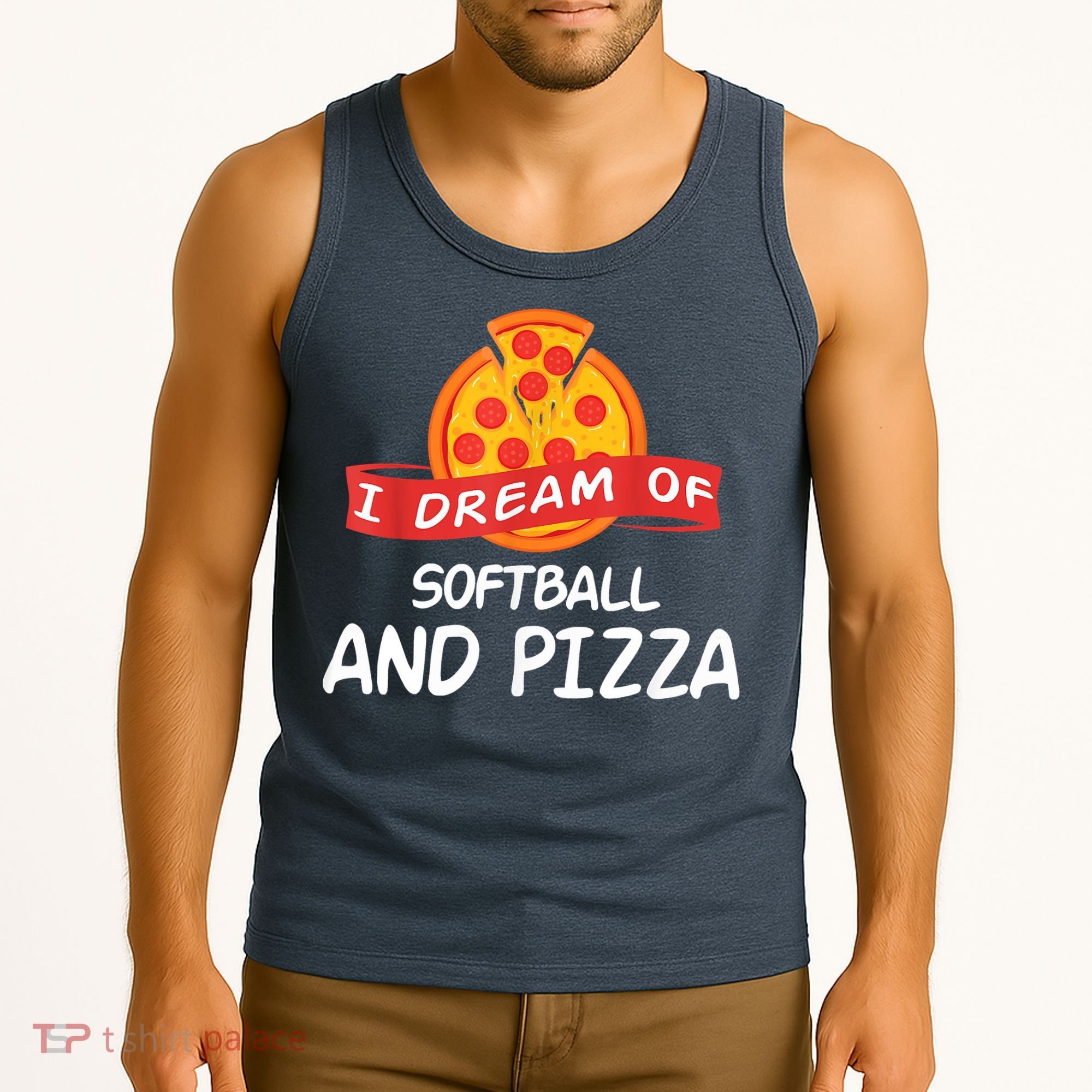 I Dream Of Softball And Pizza For Softball Players Tank Top