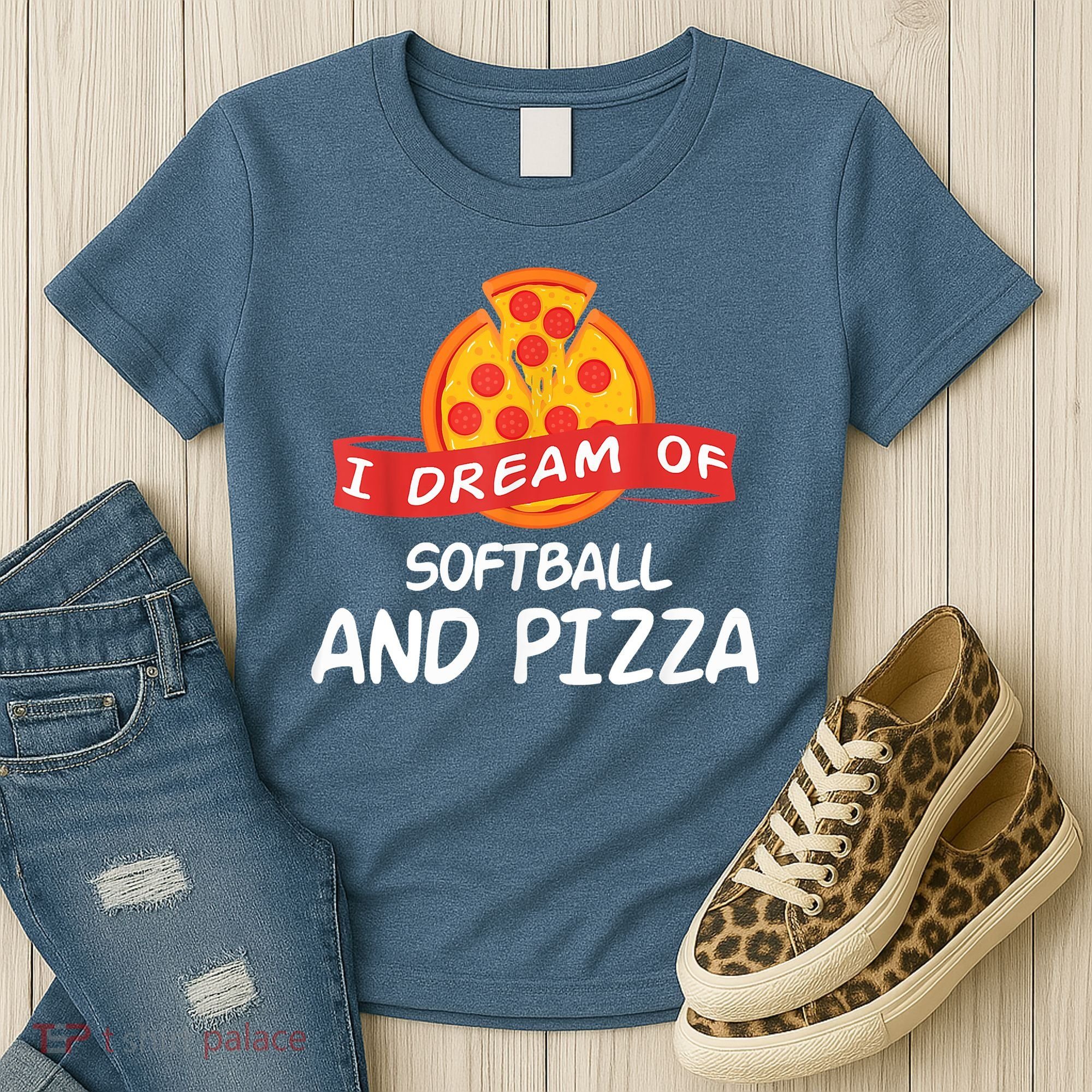 I Dream Of Softball And Pizza For Softball Players Women's T-Shirt